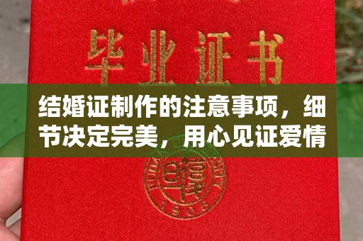 若尔盖结婚证制作的注意事项，细节决定完美，用心见证爱情
